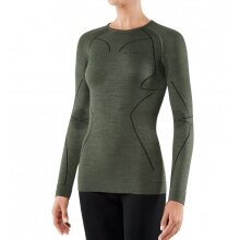 Falke Long Sleeve Wool Tech (Merino Wool) Underwear Olive Green Women