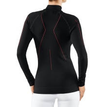 Falke Functional Underwear Long Sleeve Shirt Maximum Warm Half-Zip - black/orange Women