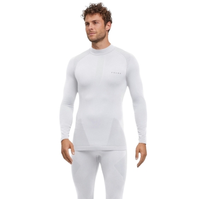 Falke Functional Underwear Long Sleeve Shirt Warm with Collar (Perfect Moisture and Temperature Regulation) White Men's