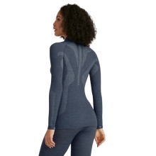 Falke Functional Underwear Long Sleeve Shirt Wool-Tech Half-Zip (excellent moisture management) blue Ladies