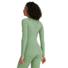 Falke Functional Underwear Long Sleeve Shirt Wool-Tech Half-Zip (excellent moisture management) green Ladies