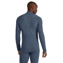 Falke Functional Underwear Long Sleeve Shirt Wool-Tech Half-Zip (excellent moisture management) blue Men's