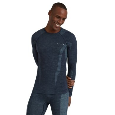 Falke Functional Underwear Long Sleeve Shirt Wool-Tech (excellent moisture management) space blue Men