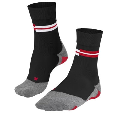 Falke Running Sock RU5 Race (medium cushioning) black/flame Ladies