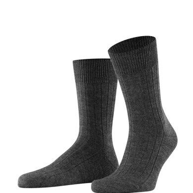 Falke Day Sock Crew Carpet in Shoe (climate-regulating Merino wool) grey Men - 1 Pair