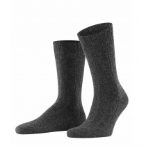 Falke Day Sock Crew Lhasa Rib (climate-regulating Merino wool, soft cashmere) anthracite grey Men - 1 Pair