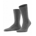 Falke Day Sock Crew Lhasa Rib (climate-regulating Merino wool, soft cashmere) light grey Men - 1 Pair