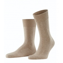 Falke Day Sock Crew Lhasa Rib (climate-regulating Merino wool, soft cashmere) light brown Men - 1 Pair