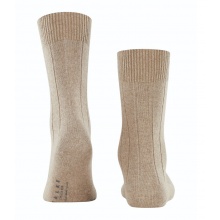 Falke Day Sock Crew Lhasa Rib (climate-regulating Merino wool, soft cashmere) light brown Men - 1 Pair