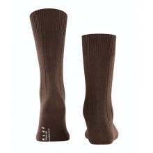 Falke Day Sock Crew Lhasa Rib (climate-regulating merino wool, soft cashmere) dark brown Men - 1 Pair