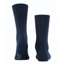 Falke Day Sock Crew Lhasa Rib (climate-regulating merino wool, soft cashmere) navy blue Men - 1 Pair