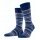 Falke Day Sock Crew Microblock (stylish elegant look, cotton) royal blue/multicoloured Men - 1 Pair