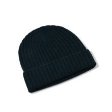 Falke Winter Hat (Beanie) Unisex - Cashmere, Ribbed Structure, Foldover - Anthracite - 1 Piece