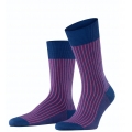 Falke Day Sock Crew Oxford Stripe (Business Sock with Jacquard Pattern) royal blue Men - 1 Pair