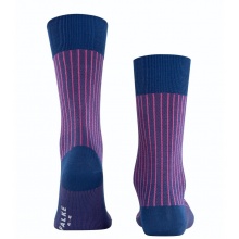 Falke Day Sock Crew Oxford Stripe (Business Sock with Jacquard Pattern) royal blue Men - 1 Pair