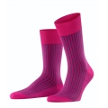 Falke Day Sock Crew Oxford Stripe (Business Sock with Jacquard Pattern) berrypink Men - 1 Pair