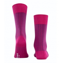 Falke Day Sock Crew Oxford Stripe (Business Sock with Jacquard Pattern) berrypink Men - 1 Pair