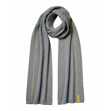 Falke Scarf - Merino Wool Blend with Cashmere - Grey Men/Women - 1 Piece