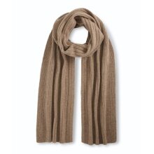 Falke Scarf (Cashmere, Ribbed Structure) Light Brown 180cm x 28cm - 1 Piece