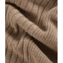 Falke Scarf (Cashmere, Ribbed Structure) Light Brown 180cm x 28cm - 1 Piece