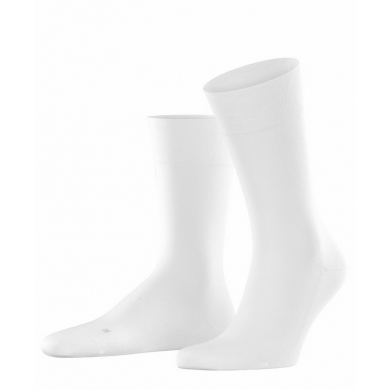 Falke Day Sock Crew Sensitive Intercontinental (pressure-free comfort waistband) white Men - 1 Pair