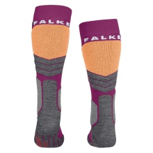 Falke Ski Sock SK2 Intermediate Skiing Knee Socks orchid pink/grey Children - 1 Pair