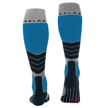 Falke Ski Sock SK2 Intermediate Vegan Skiing Knee Socks (optimal fit) light grey/blue Men - 1 Pair