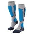 Falke SK2 Intermediate Wool Ski Socks (medium cushioning) grey/blue Men's - 1 pair