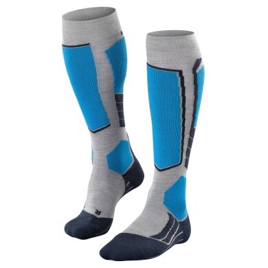 Falke SK2 Intermediate Wool Ski Socks (medium cushioning) grey/blue Men's - 1 pair