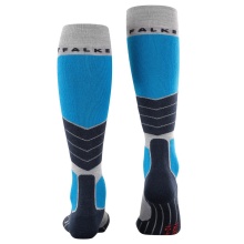 Falke SK2 Intermediate Wool Ski Socks (medium cushioning) grey/blue Men's - 1 pair