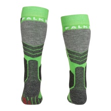 Falke Ski Sock SK2 Intermediate Skiing Knee Socks green/black/grey Children - 1 Pair