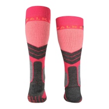 Falke Ski Sock SK2 Intermediate Skiing Knee Socks pink/black/grey Children - 1 Pair