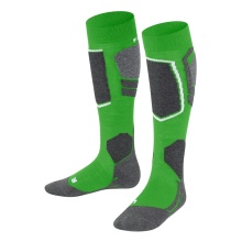 Falke Ski Sock SK4 Advanced Skiing Knee Socks Green/Black Children - 1 Pair