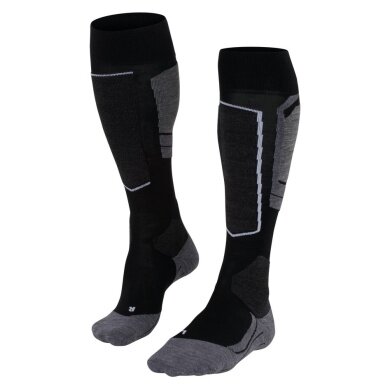 Falke Ski Sock SK4 (for sporty female skiers) black/gray Women - 1 Pair