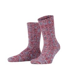 Falke Day Sock Brooklyn Crew (Boot Sock, Chunky Knit Look) White Red Men - 1 Pair