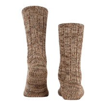 Falke Day Sock Brooklyn Crew (Boot Sock, Chunky Knit Look) Beige Brown Men - 1 Pair