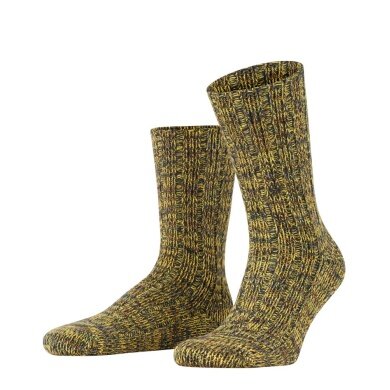 Falke Day Sock Brooklyn Crew (Boot Sock, Chunky Knit Look) Yellow Brown Men - 1 Pair