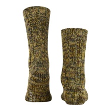 Falke Day Sock Brooklyn Crew (Boot Sock, Chunky Knit Look) Yellow Brown Men - 1 Pair