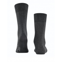 Falke Day Sock Crew Firenze (fine mesh structure, cotton) anthracite/grey Men - 1 Pair