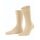 Falke Day Sock Crew Milano (elegant ribbed structure, cotton) sand brown Men - 1 Pair