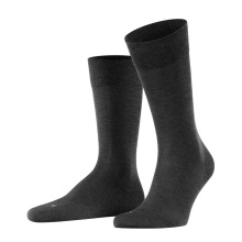 Falke Daily Sock Crew Sensitive Malaga (fine mesh, cotton) anthracite grey Men - 1 Pair