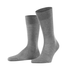 Falke Day Sock Crew Sensitive Malaga (fine mesh, cotton) light grey Men - 1 Pair