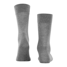 Falke Day Sock Crew Sensitive Malaga (fine mesh, cotton) light grey Men - 1 Pair