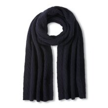 Falke Winter Scarf (Merino Wool) navy blue 170cm x 30cm - 1 piece