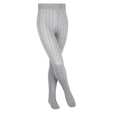 Falke Tights Classic Rib (Ribbed Structure, Sustainable Cotton) Light Grey Children