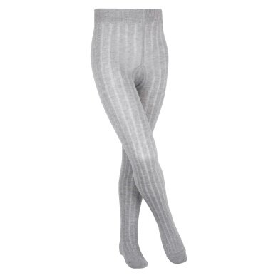 Falke Tights Classic Rib (Ribbed Structure, Sustainable Cotton) Light Grey Children