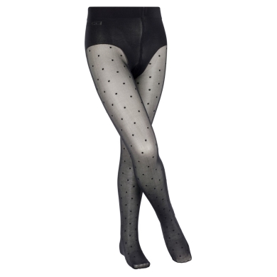 Falke Tights Romantic Dot (transparent and matte fine tights) black Kids