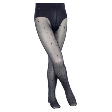 Falke Tights Romantic Dot (transparent and matte fine tights) navy blue Kids