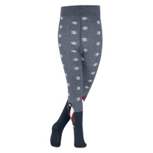 Falke Tights Winter Badger (sustainable cotton, snowflake pattern) navy blue Kids