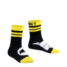 Falke Day Sock Active Soccer (football design, optimal comfort) black/yellow Kids - 1 Pair